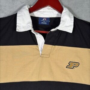 Purdue Boilermakers Shirt Mens Medium Black Gold NCAA Football Pro Player Rugby